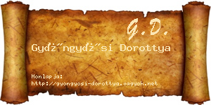 Gyöngyösi Dorottya névjegykártya